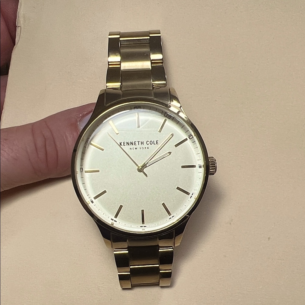 Kenneth Cole Gold-Tone Watch with champagne Dial